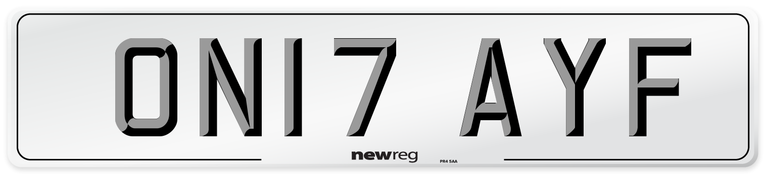 ON17 AYF Number Plate from New Reg